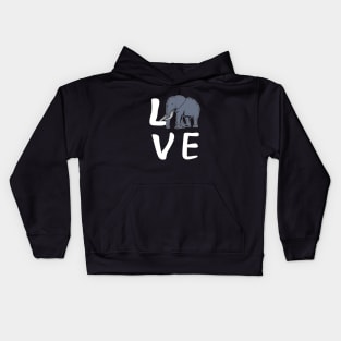 Elephant - Love Elephant Kids Hoodie